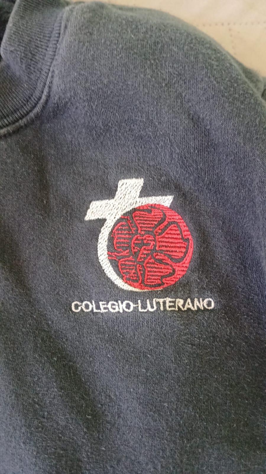 Buzo bordado con logo de empresa o escuela