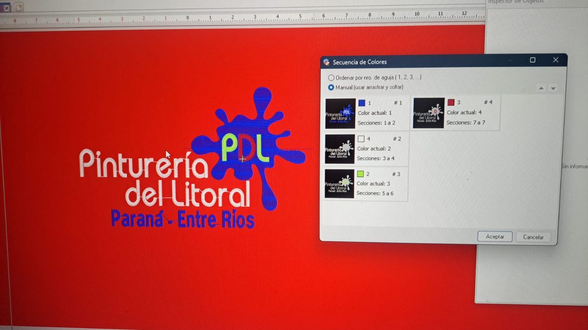 Digitalización de matriz para bordado industrial